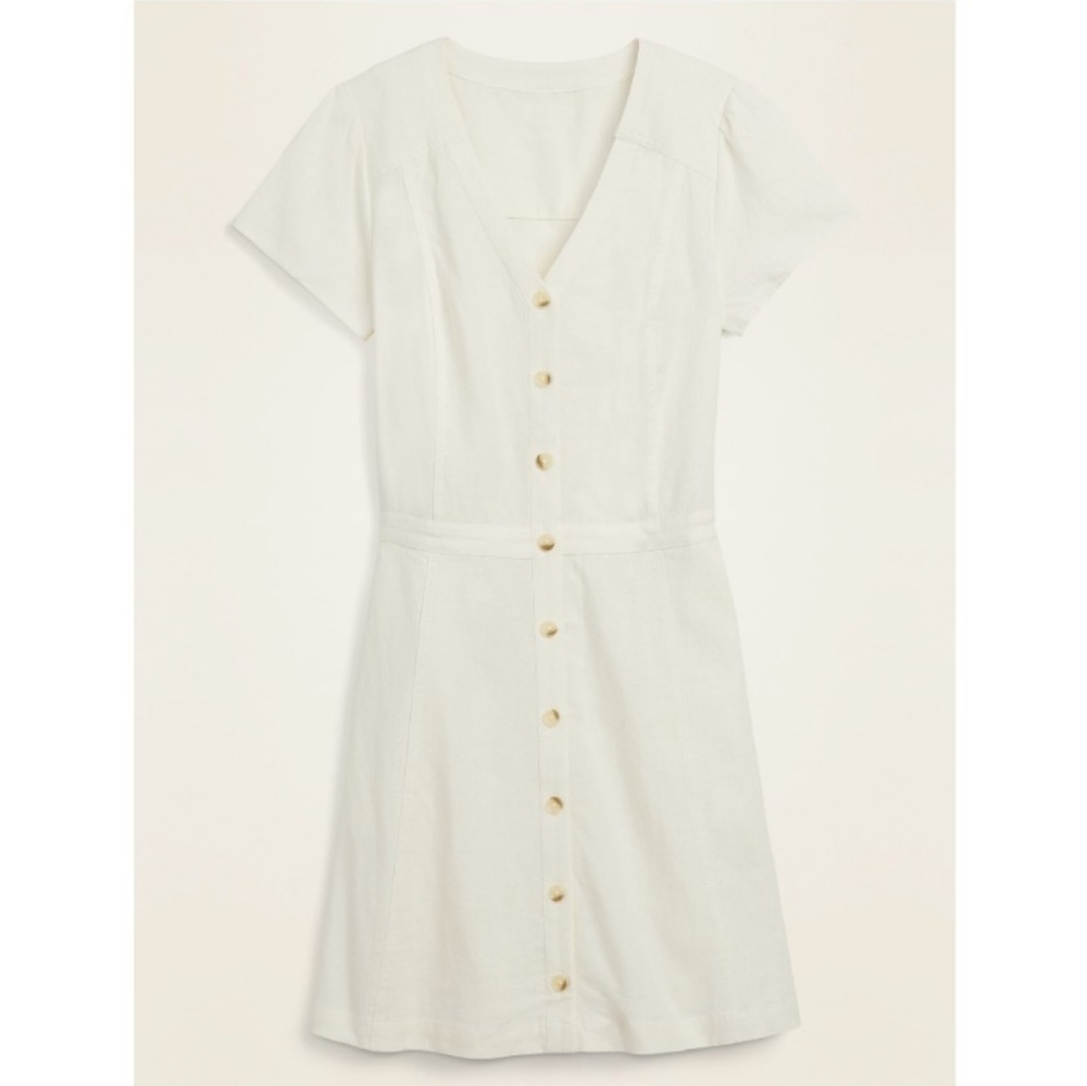 Old Navy Fit and Flare Linen Mini Dress
